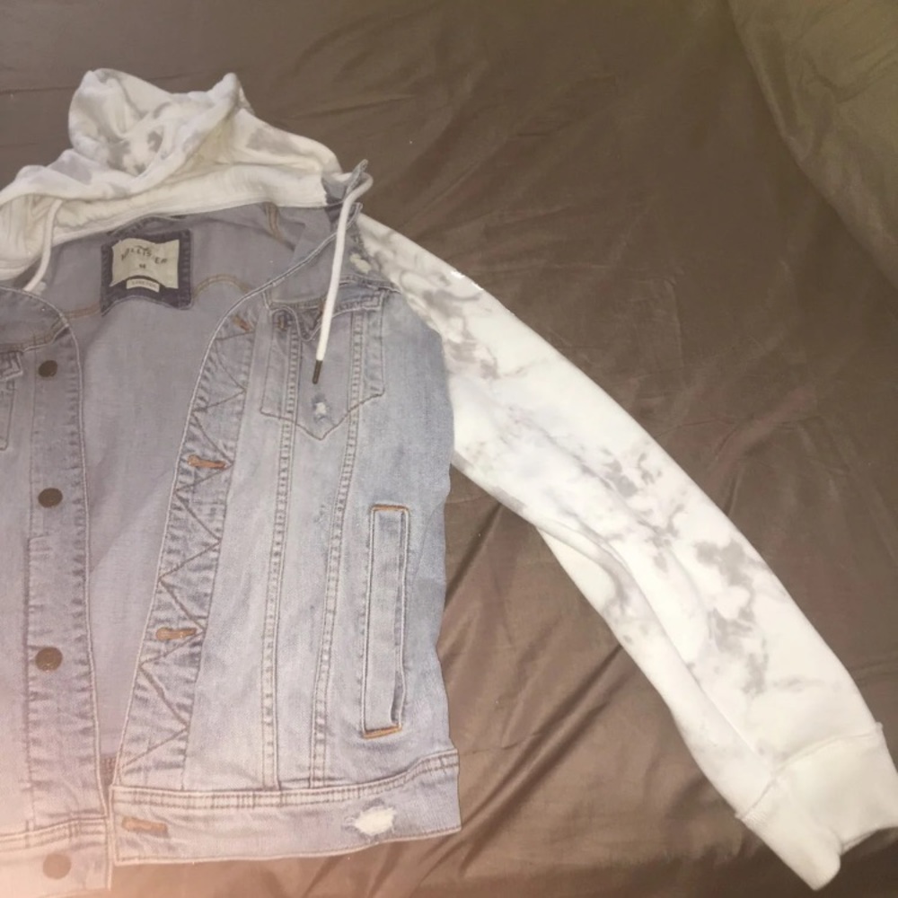 Hollister Jean jacket white
